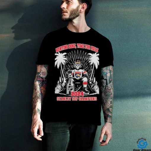 Florida Panthers Mascot King Hunting Done Time For Rule 2024 Stanley Cup Champions Unisex T shirt