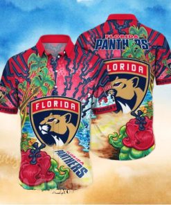 Florida Panthers NHL Flower All Over Printed Hawaiian Shirt