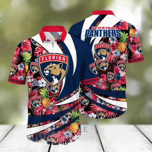 Florida Panthers NHL Flower All Over Printed Unisex Hawaiian Shirt