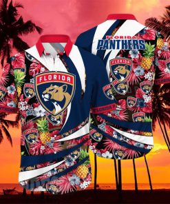 Florida Panthers NHL Flower All Over Printed Unisex Hawaiian Shirt