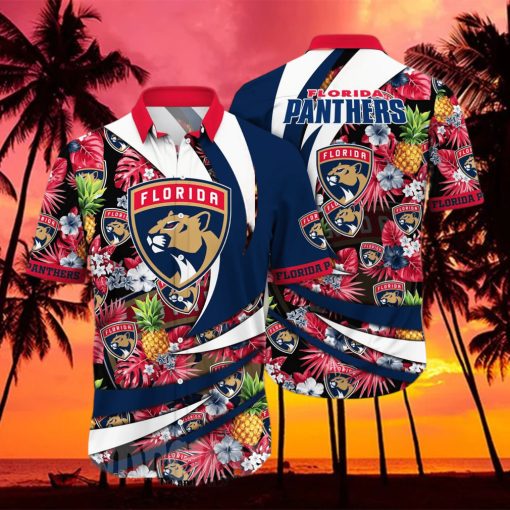 Florida Panthers NHL Flower All Over Printed Unisex Hawaiian Shirt