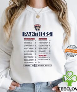 Florida Panthers Name team player 2024 Stanley Cup Champions Roster T Shirt