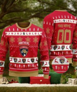 Florida Panthers Personalized Red Ugly Christmas Sweater