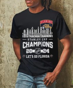 Florida Panthers Players Names Skyline 2024 Stanley Cup Champions Shirt