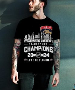 Florida Panthers Players Names Skyline 2024 Stanley Cup Champions Shirt