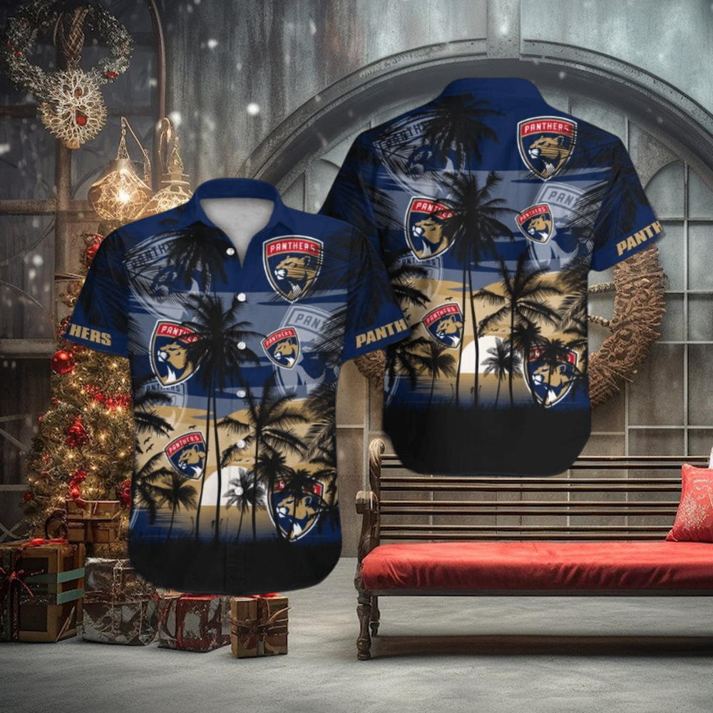 Florida Panthers Short Sleeve Button Up Tropical Shirt Hawaiian Shirt Florida Panthers Short Sleeve Button Up Tropical Shirt Hawaiian Shirt