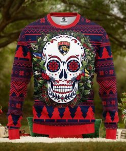 Florida Panthers Skull Flower Ugly Xmas Ugly Christmas Sweater Best Christmas Gift Ideas