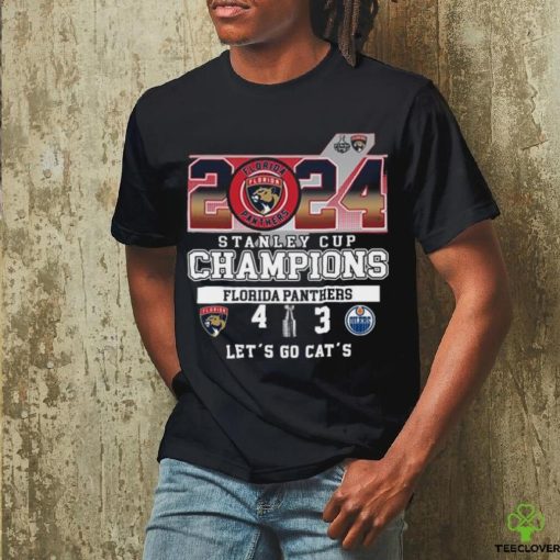 Florida Panthers Win 4 3 Oilers 2024 Stanley Cup Champions Final Score Shirt