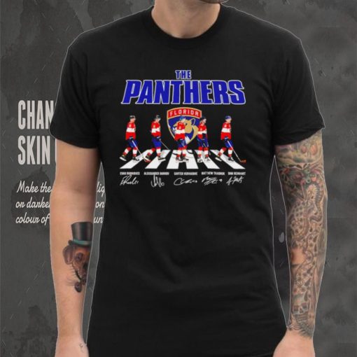 Florida Panthers ice hockey famous player signatures the Panthers shirt