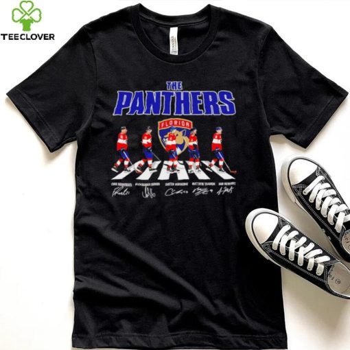 Florida Panthers ice hockey famous player signatures the Panthers shirt