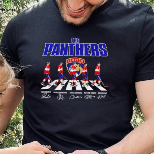 Florida Panthers ice hockey famous player signatures the Panthers shirt