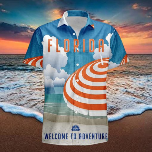 Florida Retro Style Travel Summer 3D Hawaiian Shirt