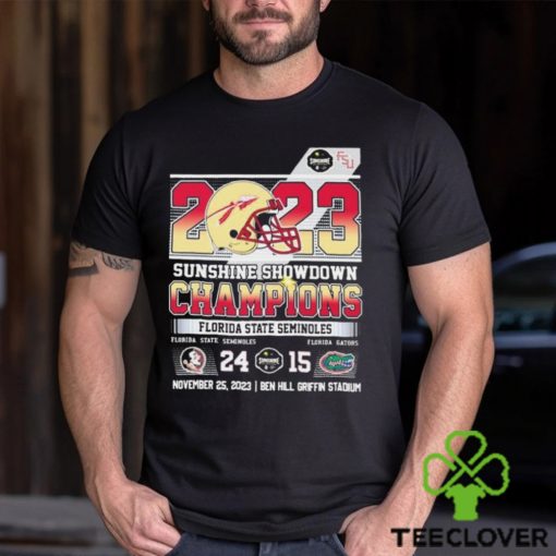 Florida State Seminoles 24 � 15 Florida Gators 2023 Sunshine Showdown Champions T Shirt