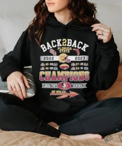 Florida State Seminoles Back 2 Back Champions hoodie, sweater, longsleeve, shirt v-neck, t-shirt
