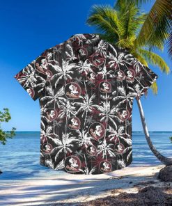 Florida State Seminoles Black Floral Hawaiian Shirt