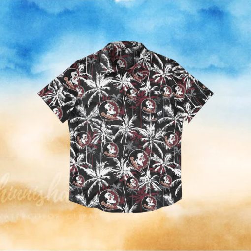 Florida State Seminoles Black Floral Hawaiian Shirt