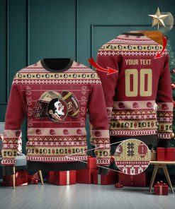 Florida State Seminoles Custom Name & Number Ugly Christmas Sweater