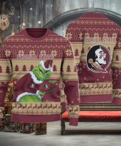 Florida State Seminoles Grinch Ugly Christmas Sweater