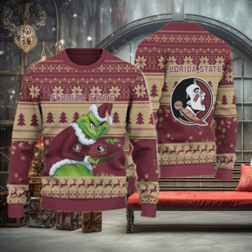 Florida State Seminoles Grinch Ugly Christmas Sweater