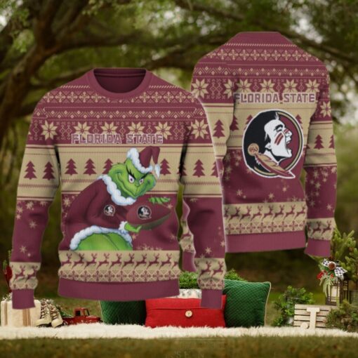 Florida State Seminoles Grinch Ugly Christmas Sweater