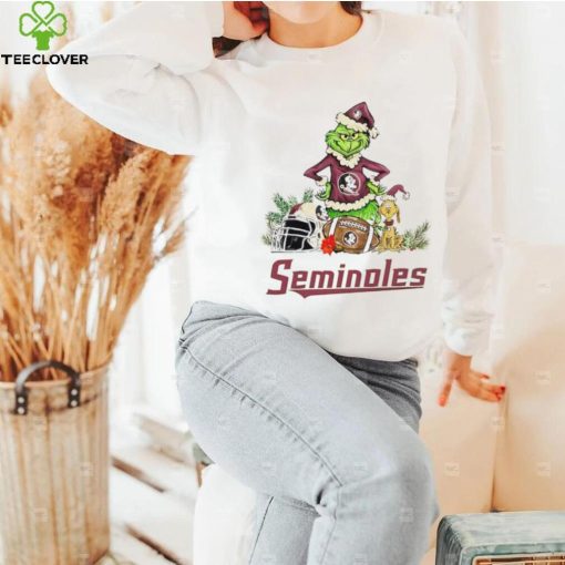 Florida State Seminoles Grinch and Max dog funny Christmas hoodie, sweater, longsleeve, shirt v-neck, t-shirt