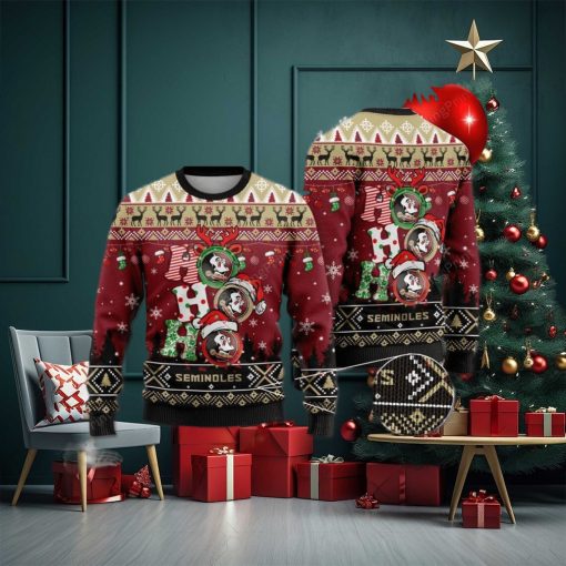 Florida State Seminoles Ho Ho Ho Ugly Christmas Sweater