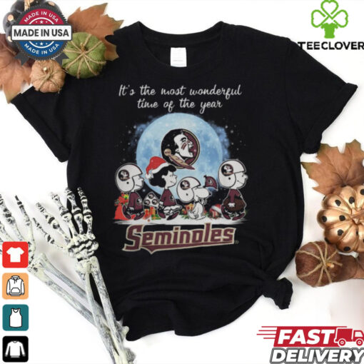 Florida State Seminoles It The Most Wonderful Time Of The Year Peanut Characters Christmas Shirt