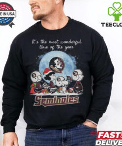 Florida State Seminoles It The Most Wonderful Time Of The Year Peanut Characters Christmas Shirt