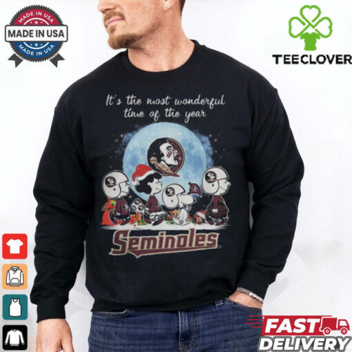Florida State Seminoles It The Most Wonderful Time Of The Year Peanut Characters Christmas Shirt