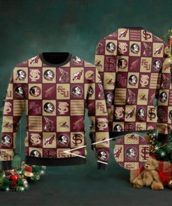 Florida State Seminoles Logos Ugly Christmas Sweater