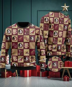 Florida State Seminoles Logos Ugly Christmas Sweater