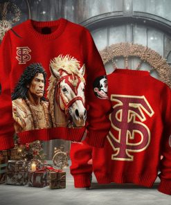 Florida State Seminoles Osceola and Renegade Ugly Sweater