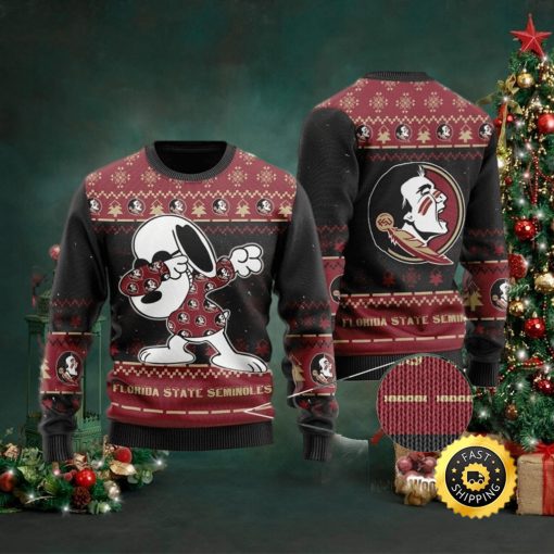 Florida State Seminoles Snoopy Dabbing Holiday Party Ugly Christmas Sweater
