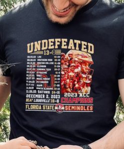 Florida State Seminoles undefeated 13 0 2023 ACC Champions shirt