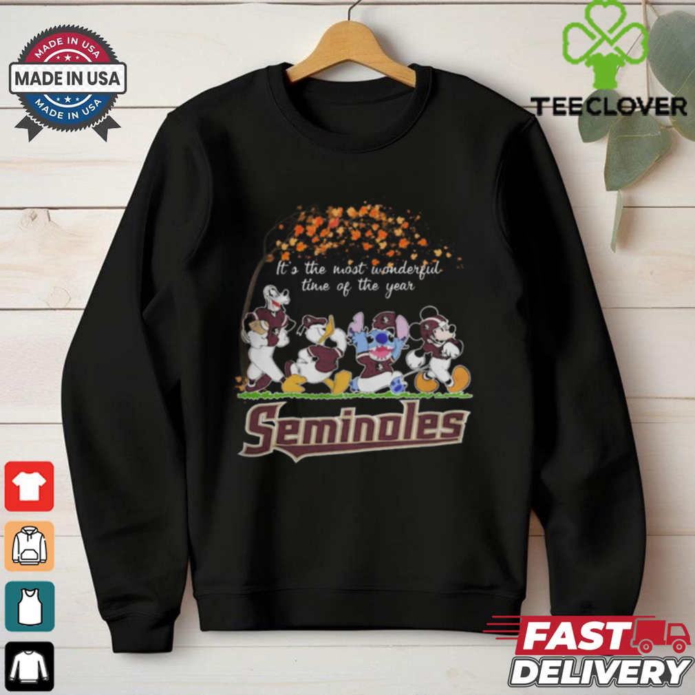 Florida State Seminoles x Mickey x Donald Duck x Stitch x Goofy Fall It’s The Most Wonderful Time Of The Year Tee shirt Florida State Seminoles x Mickey x Donald Duck x Stitch x Goofy Fall It’s The Most Wonderful Time Of The Year Tee shirt