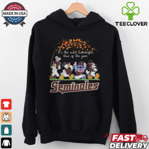 Florida State Seminoles x Mickey x Donald Duck x Stitch x Goofy Fall It’s The Most Wonderful Time Of The Year Tee shirt