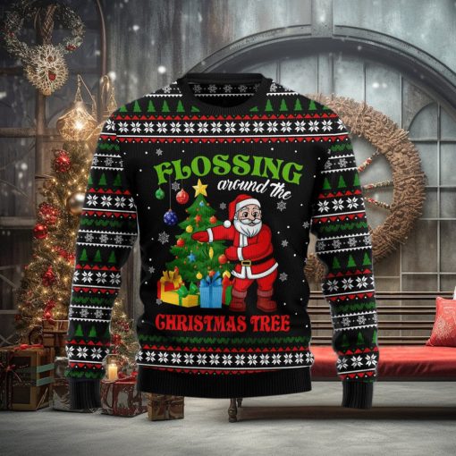 Flossing Around The Tree Ugly Christmas Sweater Gift Men Women