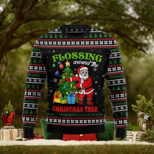 Flossing Around The Tree Ugly Christmas Sweater Gift Men Women