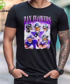 Flowers Baltimore Ravens football graphic shirt