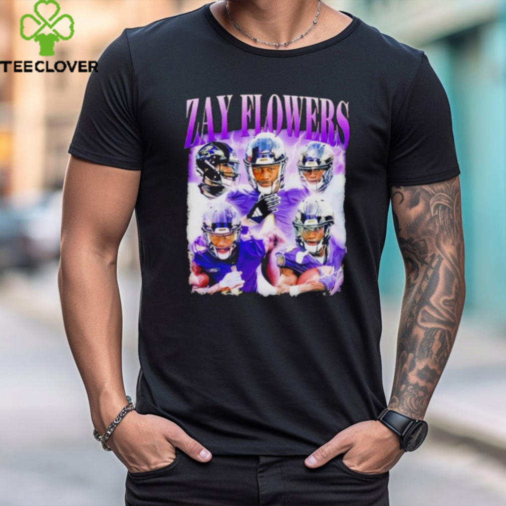 Flowers Baltimore Ravens football graphic shirt Flowers Baltimore Ravens football graphic shirt