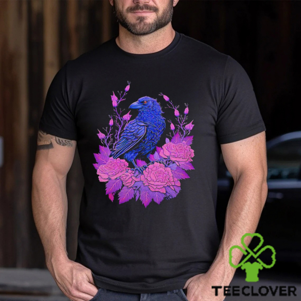Flowers and Raven art shirt Flowers and Raven art shirt