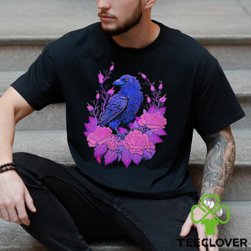 Flowers and Raven art shirt Flowers and Raven art shirt