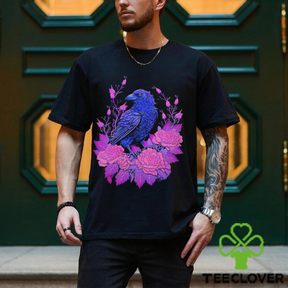 Flowers and Raven art shirt Flowers and Raven art shirt
