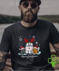 Fluffy cat merry fluffmas three cat christmas design png shirt