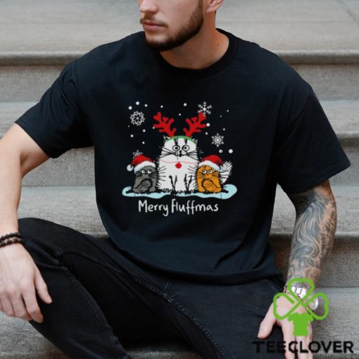 Fluffy cat merry fluffmas three cat christmas design png hoodie, sweater, longsleeve, shirt v-neck, t-shirt