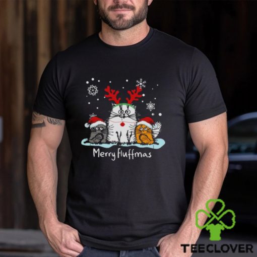 Fluffy cat merry fluffmas three cat christmas design png hoodie, sweater, longsleeve, shirt v-neck, t-shirt