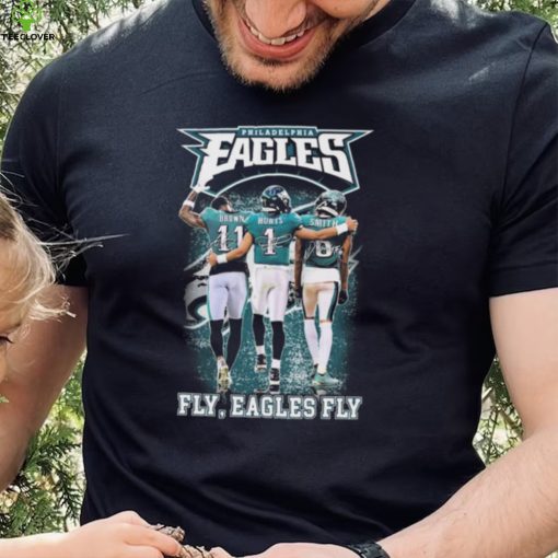 Fly Eagles Fly Aj Brown Jalen Hurts And Devonta Smith Signatures Shirt