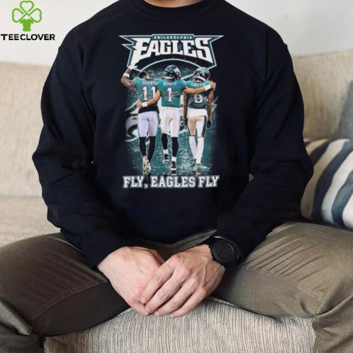 Fly Eagles Fly Aj Brown Jalen Hurts And Devonta Smith Signatures Shirt