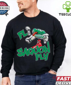 Fly Saquon Fly Eagles Saquon Barkley Super Bowl Lix Parody shirt