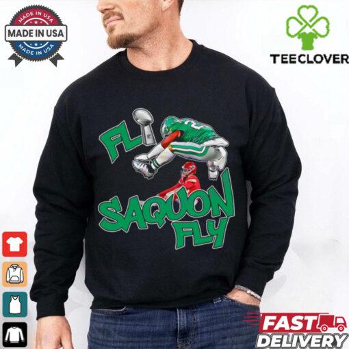 Fly Saquon Fly Eagles Saquon Barkley Super Bowl Lix Parody shirt